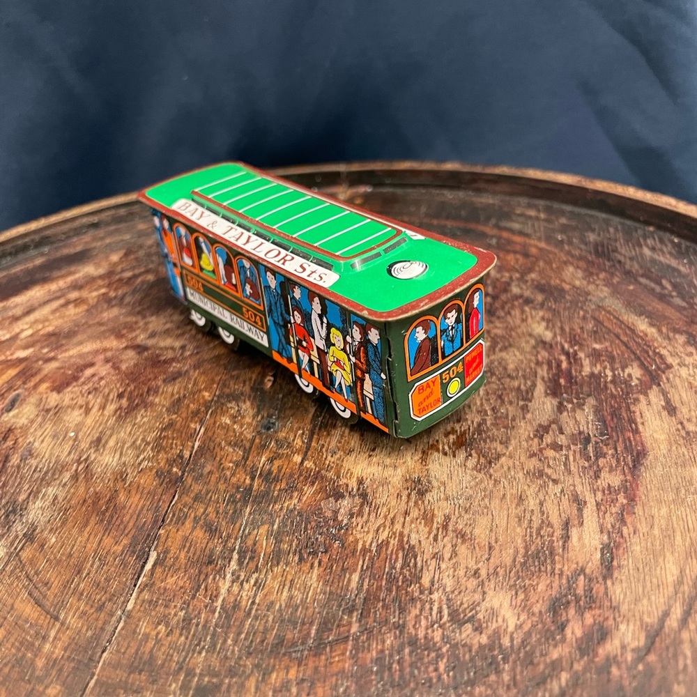 Cable Car Trolley Powell & Mason Streets San Francisco 504 Japan Tin Toy Vintage